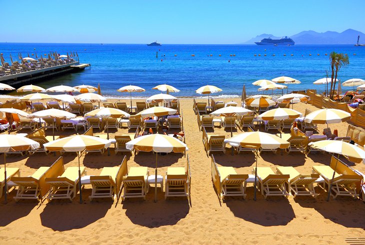 Private beach in Cannes