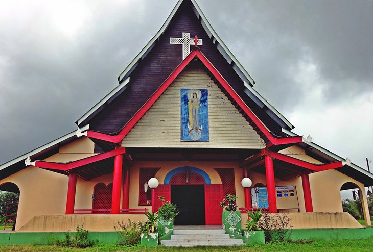 Catholic church of Notre Dame in the Hmong Village of Cacao
