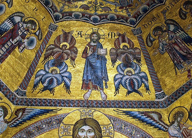 Baptistery mosaic ceiling