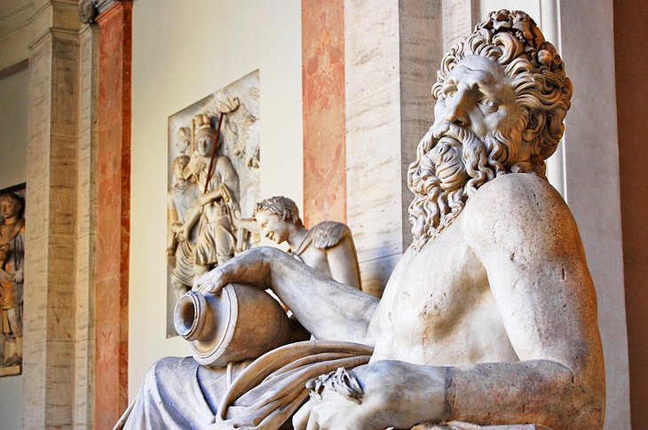 Sculpture of River god Arno at the Pio Clementino Museum, Vatican City