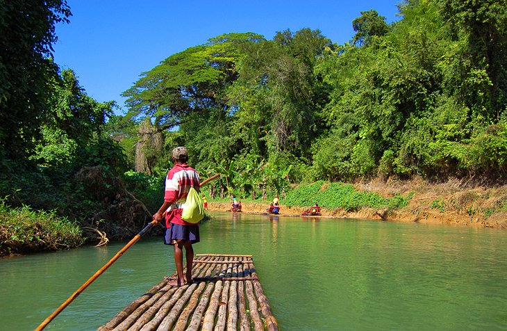 Rafting the Martha Brae River