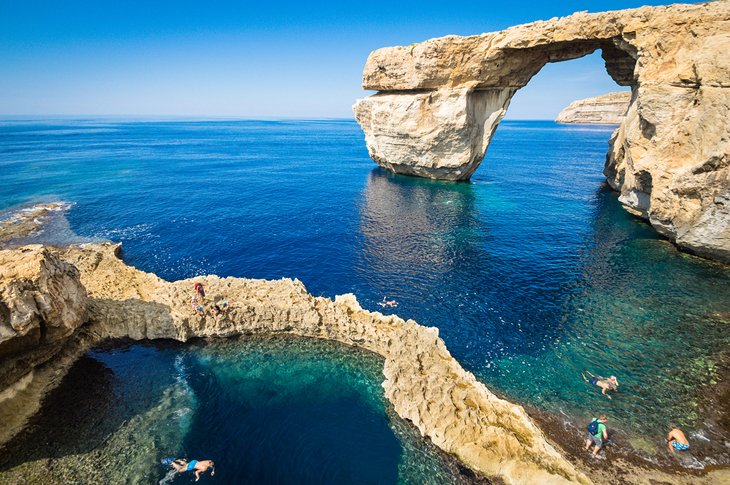 Snorkeling at the Azure Window on Gozo