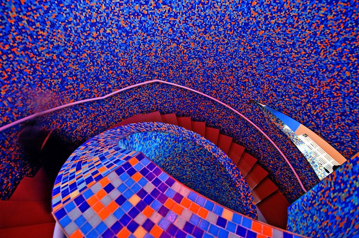 Multicolored stairway