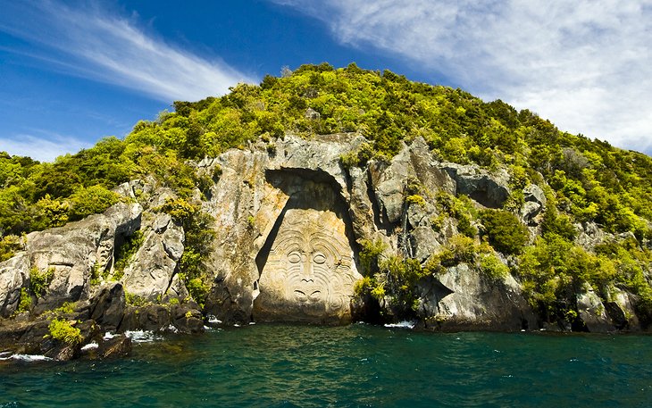 Mine Bay Maori Rock Carvings