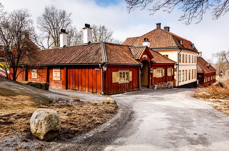 Traditional Swedish houses in Skansen National Park