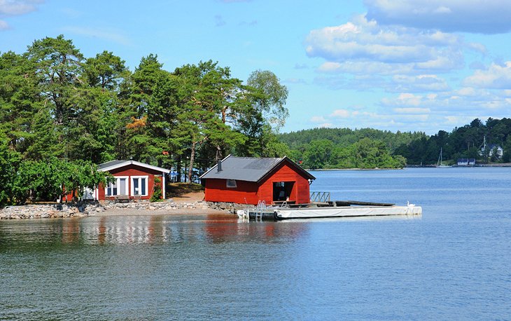 House on a small island near Stockholm