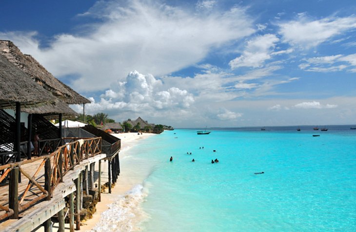 The island of Zanzibar, beautiful beaches.
