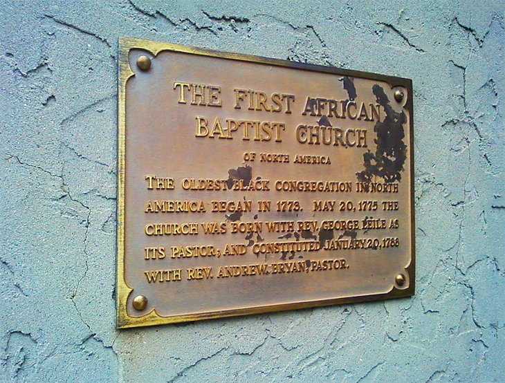 Historic Marker on the First African Baptist Church
