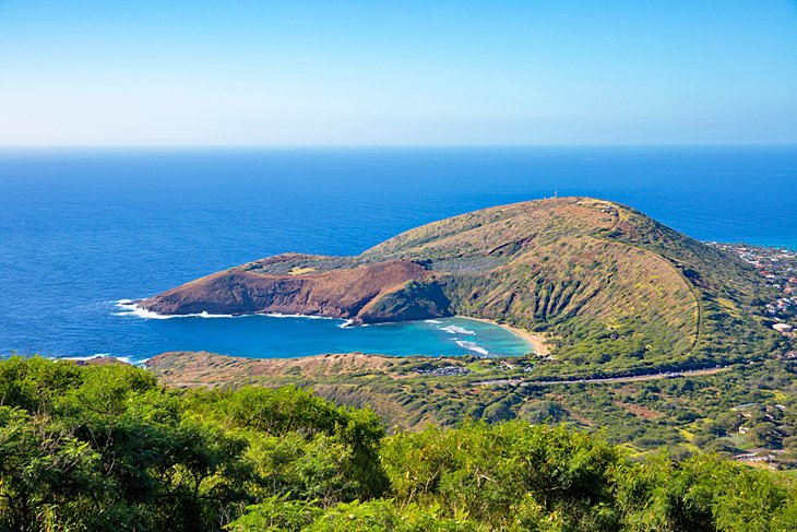 View from the top of Koko Crater Railway Trail