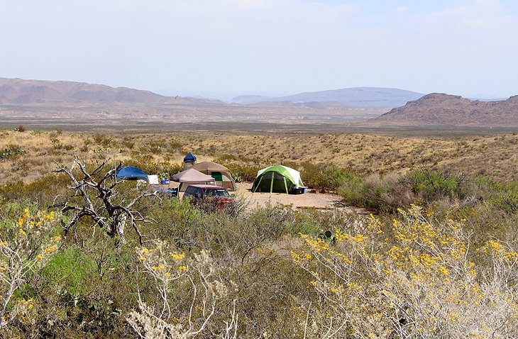 Primitive Roadside Campsites in Big Bend National Park
