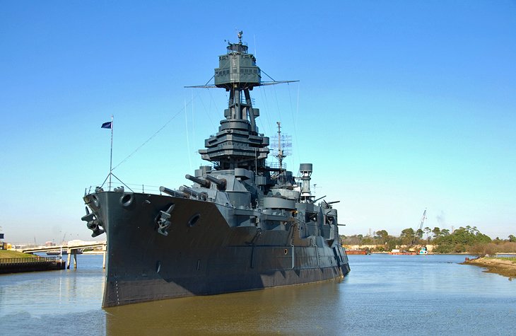 USS Texas (BB-35) and San Jacinto Monument