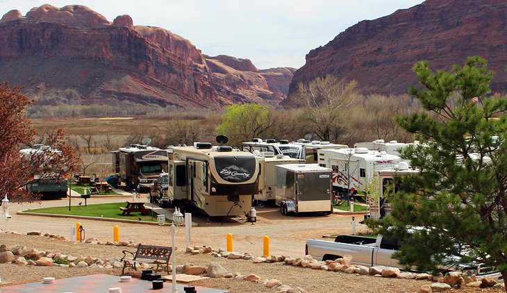 Campgrounds and RV Parks in the Town of Moab