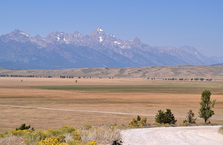 The Tetons are on full display from the Curtis Canyon Campground