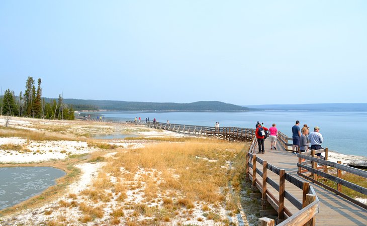 The West Thumb Geyser Basin near the Grant Village Campground