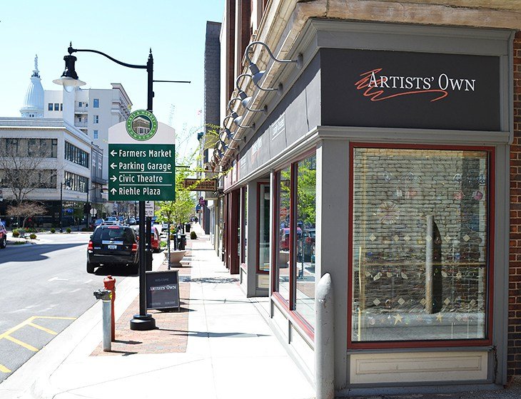 Artists' Own gallery, downtown Lafayette