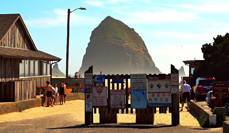 Haystack Rock near Wright's for Camping