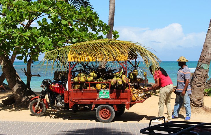 Coconut seller in Las Terrenas