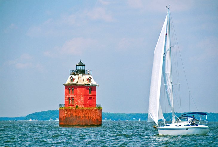 Sandy Shoal Lighthouse in Chesapeake Bay
