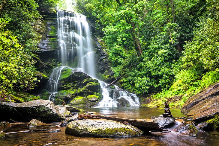 Upper Catabwa Falls in Pisgah National Forest