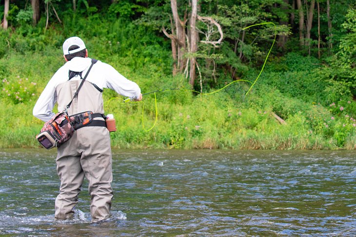 Fly fishing on the Delaware River