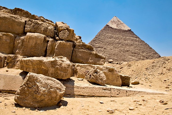 Pyramid of Khafre and ruins at the Western Cemetery