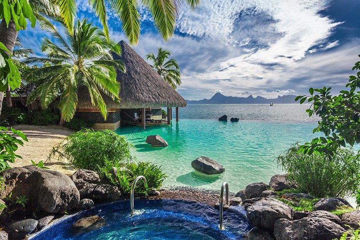 Ocean view from a Tahiti resort