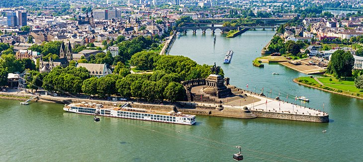 View of Koblenz from Fortress of Ehrenbreitstein