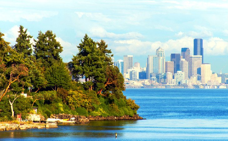 View of Seattle from Bainbridge Island 