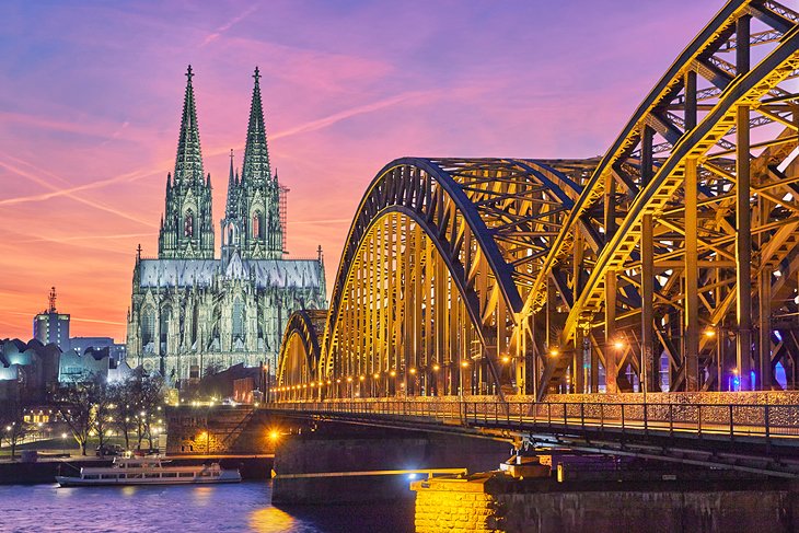Cologne at sunset