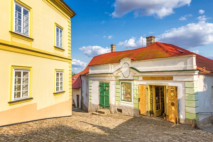 Colorful buildings in the historic center of Kutná Hora