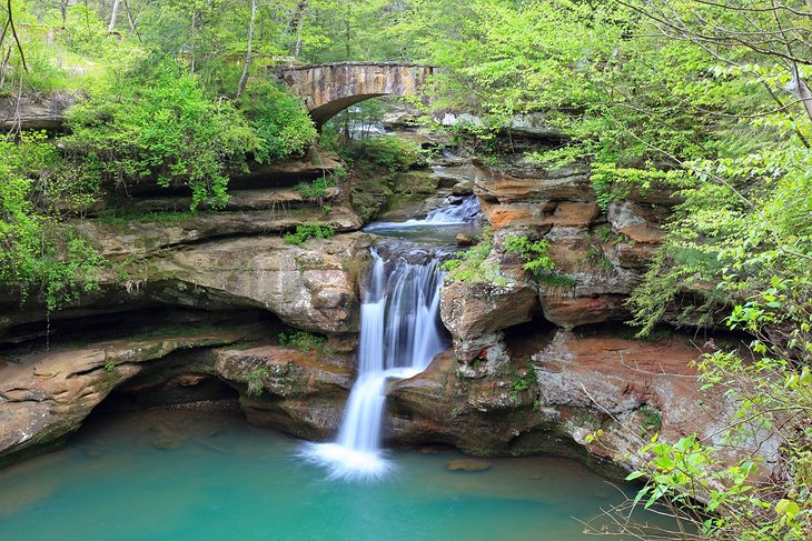 A waterfall at Hocking Hills State Park