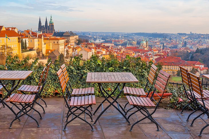 Restaurant with a stunning view of Prague