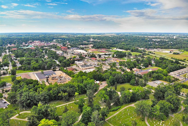Aerial view of Delaware, Ohio