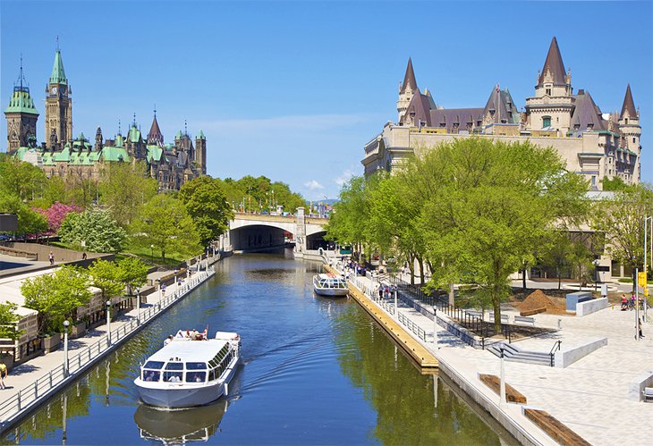Canal cruise boats on the Rideau Canal