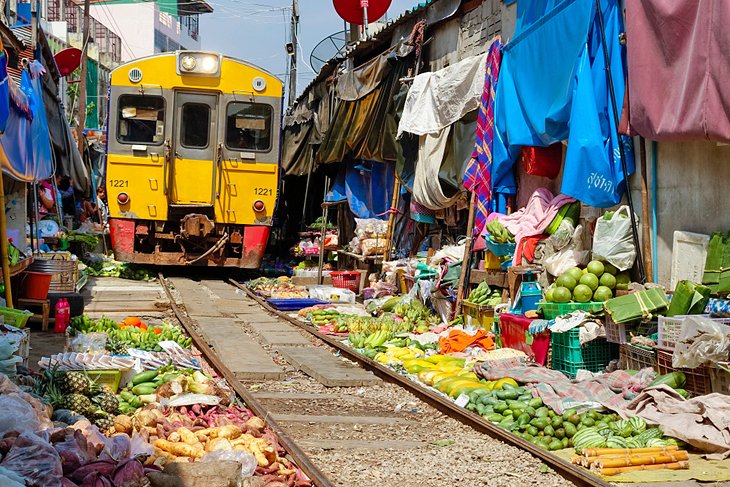 Train market in Bangkok