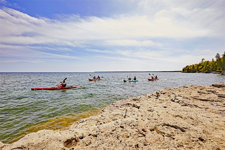 A group of kayakers near Egg Harbor