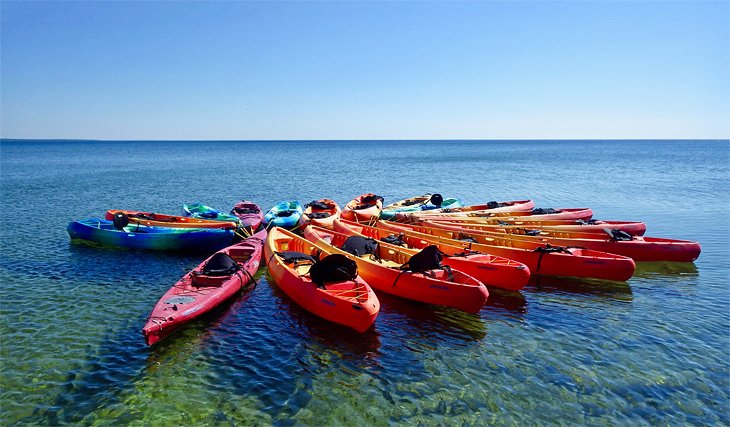 Kayaks in Sister Bay