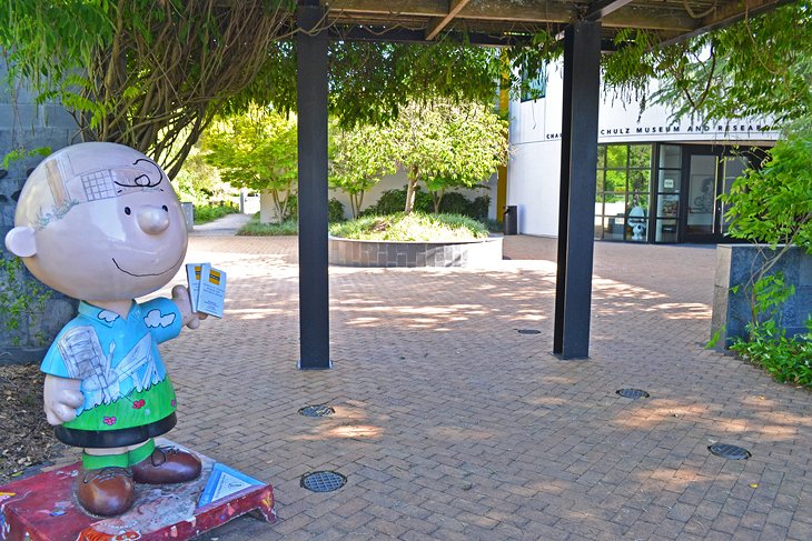 Charlie Brown statue at the Charles M. Schulz Museum