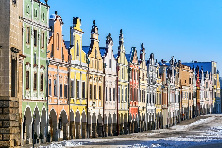 Colorful buidings in Telc