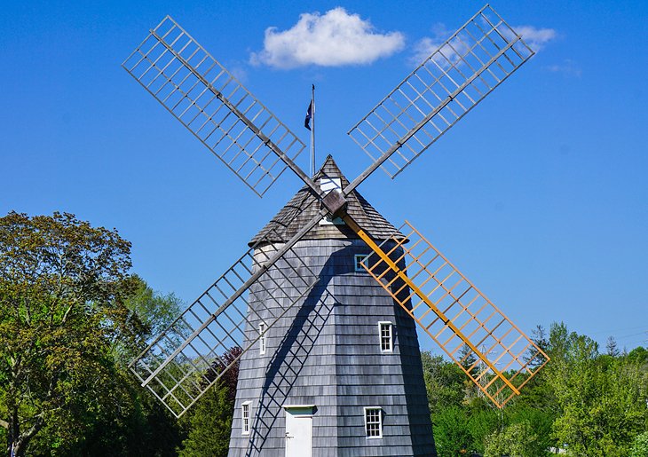 Landmark windmill at Water Mill, Long Island, NY