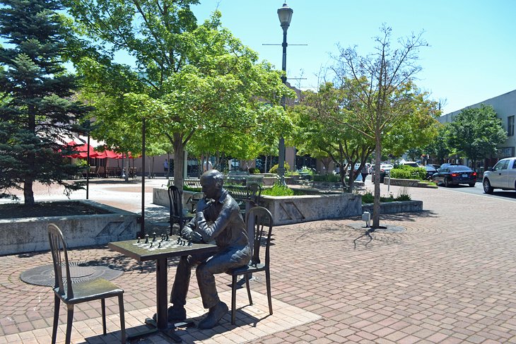 Downtown Medford statue