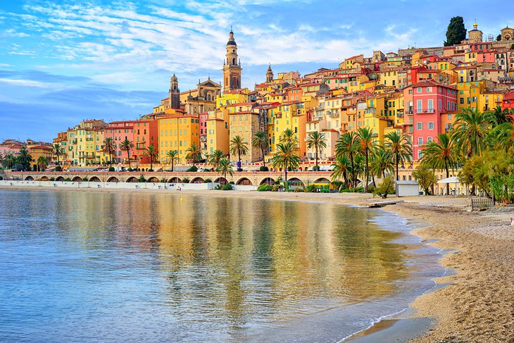 The colorful town of Menton on the French Riviera