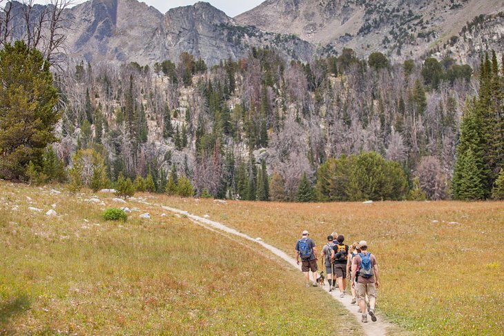 Hikers heading into the Beehive Basin