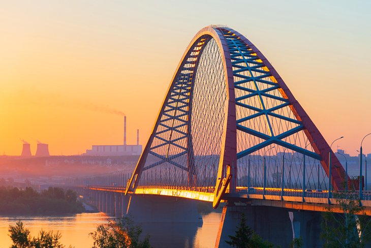 Bugrinsky Bridge in Novosibirsk