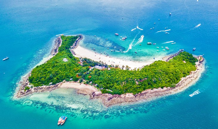 Aerial view of Koh Lan Island off Pattaya