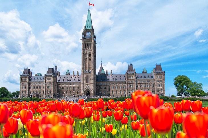 Parliament Hill during the Tulip Festival