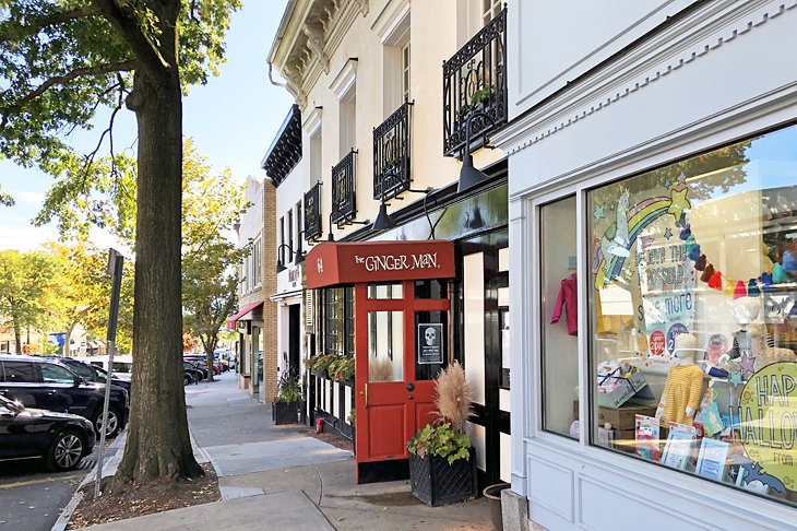 Shops along Greenwich Avenue