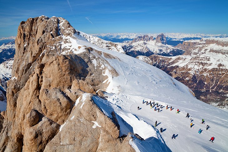 Spectacular scenery at the summit of Marmolada