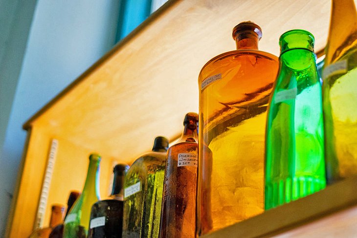 Antique glass bottles in West Virginia