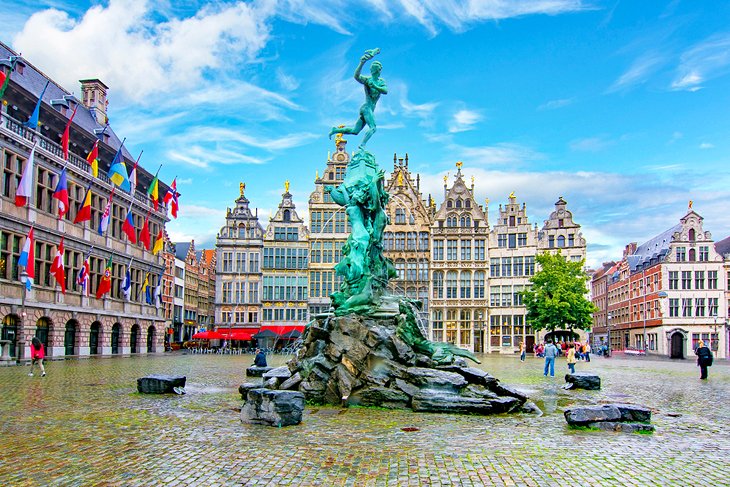 Brabo Fountain on the Grote Markt, Antwerp